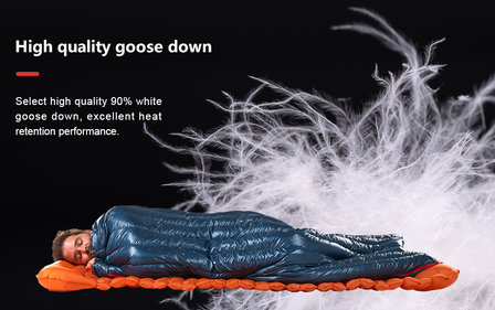 CWM400  envelope duck down sleeping bag 