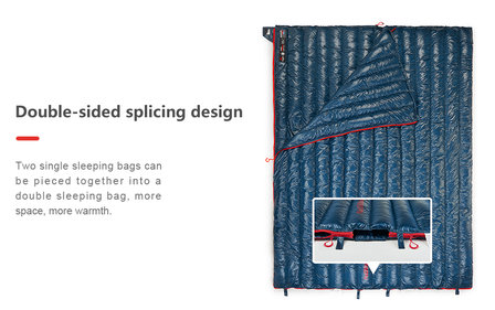 CWM400  envelope duck down sleeping bag 