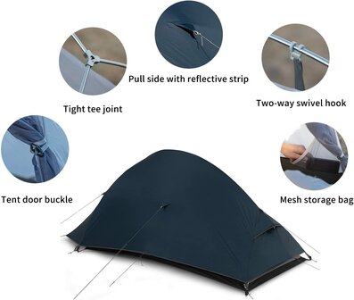 ultra lichtgewicht Cloud 2P tent updated 2018