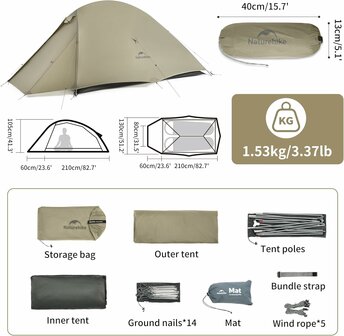 NEW Naturehike Cloud-Up Pro 2