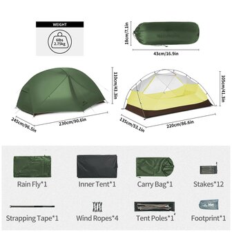 Mongar Base 210T 2P tent