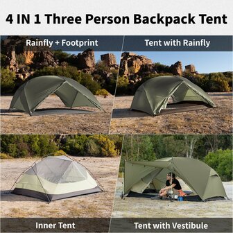 Mongar Pro 3-persoons Tent 