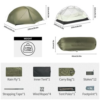 Mongar Pro 3-persoons Tent 