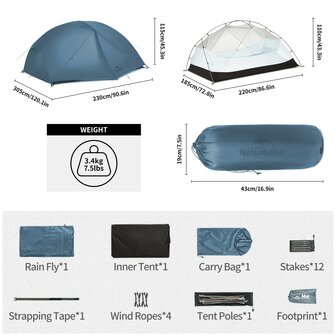 Mongar Base 3-persoons Tent 