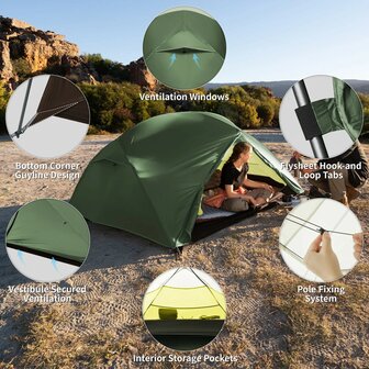 Mongar Base 3-persoons Tent 