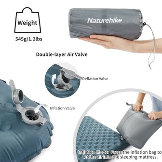 Naturehike TuYe R3.5 Ultralichte Opblaasbare Slaapmat &ndash; Mummy