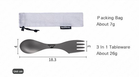 3 in 1 titanium cutlery