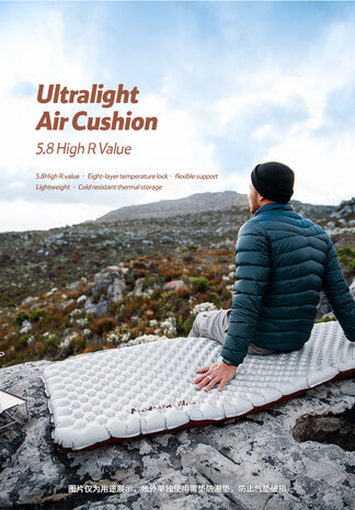 Ultra light Inflatable Sleeping Pad R value 5.8