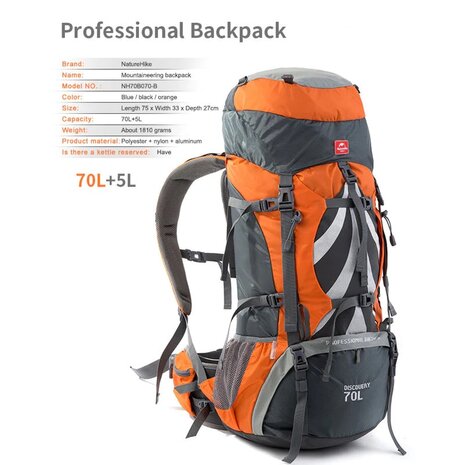 70 + 5 L Backpack 