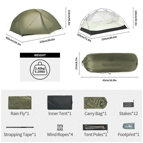 Mongar Pro 3-persoons Tent 
