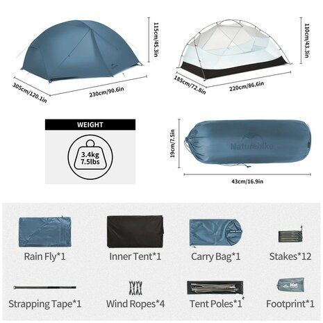 Mongar Base 3-persoons Tent 