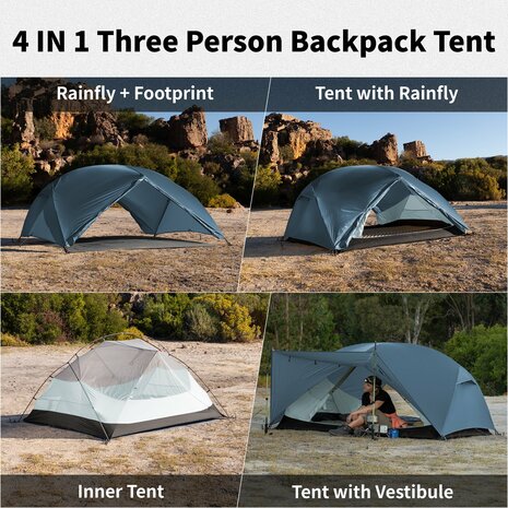 Mongar Base 3-persoons Tent 